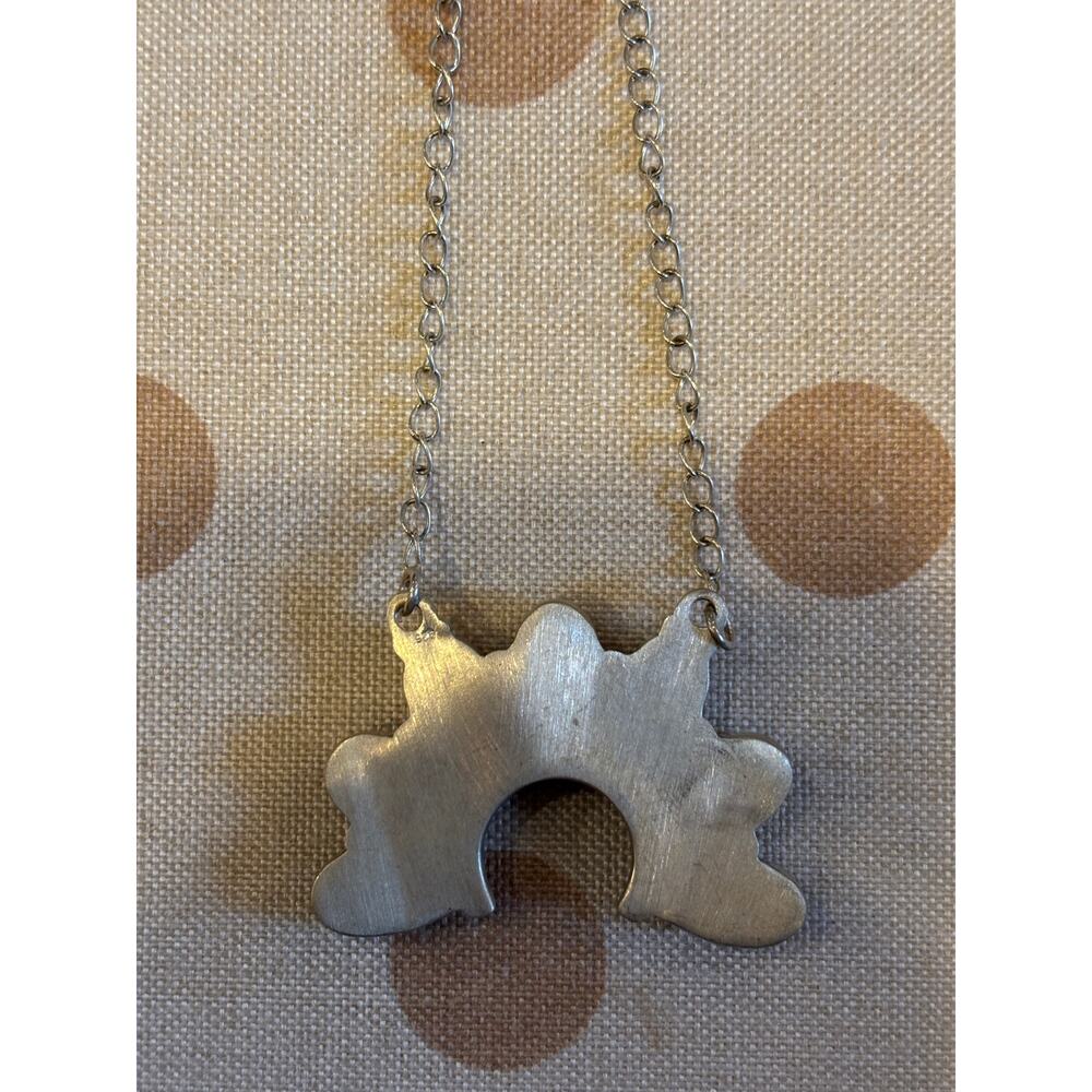 Large White Horse Half Cluster Necklace Sterling Silver | Southwestern Naja - Picture 8 of 10